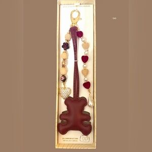*new* Burgundy Bear Bag Charm and Key Chain by Eye Candy Los Angeles